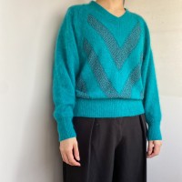 mohair v-neck knit | Vintage.City 古着屋、古着コーデ情報を発信