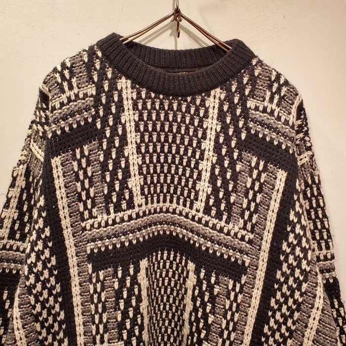 Wool Abstract Pattern Sweater | Vintage.City 古着屋、古着コーデ情報を発信
