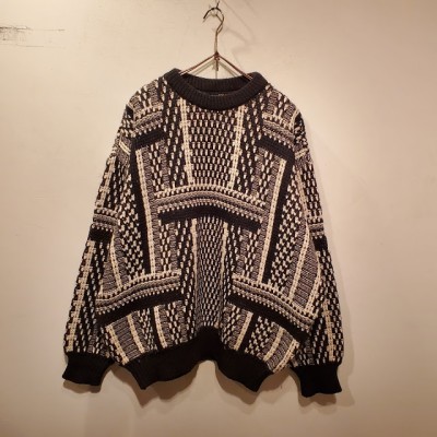 Wool Abstract Pattern Sweater | Vintage.City 古着屋、古着コーデ情報を発信