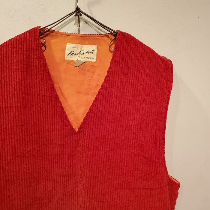 Corduroy Design Pullover Vest | Vintage.City 古着屋、古着コーデ情報を発信