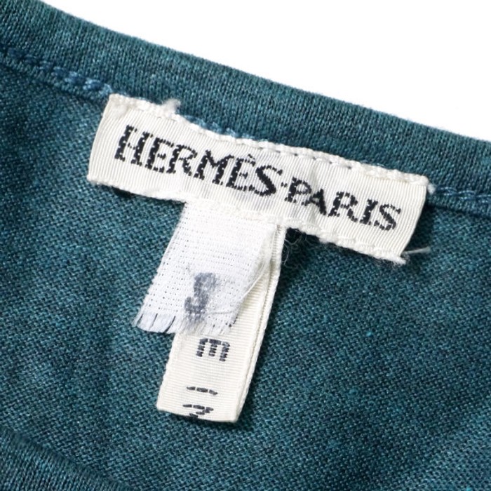 HERMES　袖刺繍vintageコットンカットソー（エメラルド） | Vintage.City 古着屋、古着コーデ情報を発信