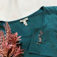 HERMES　袖刺繍vintageコットンカットソー（エメラルド） | Vintage.City 古着屋、古着コーデ情報を発信