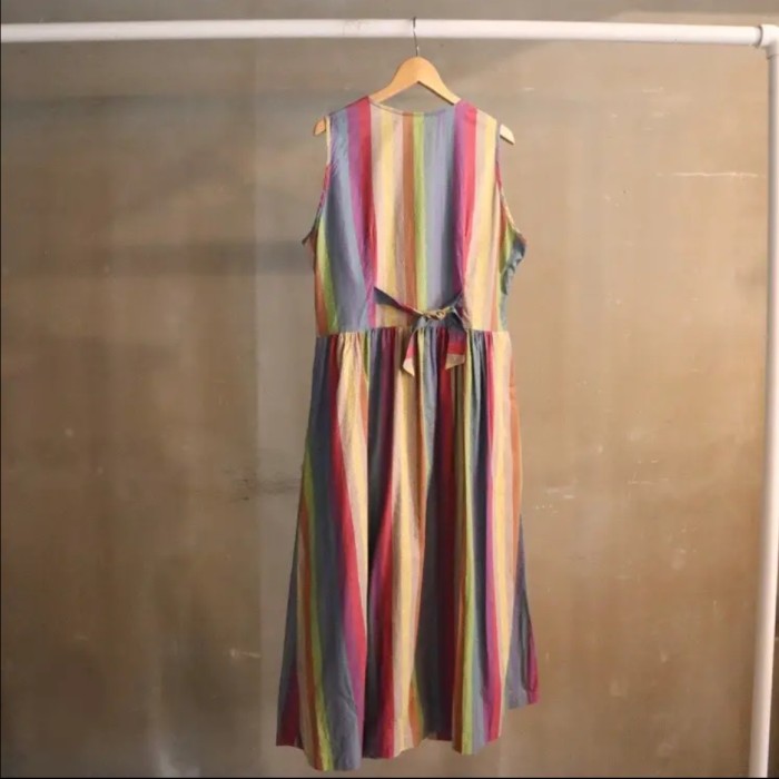 Colorful stripe long one-piece | Vintage.City Vintage Shops, Vintage Fashion Trends
