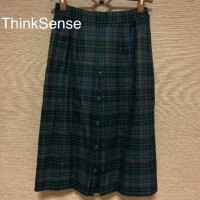 【Think Sense】ウール100%チェックロングスカート | Vintage.City 古着屋、古着コーデ情報を発信
