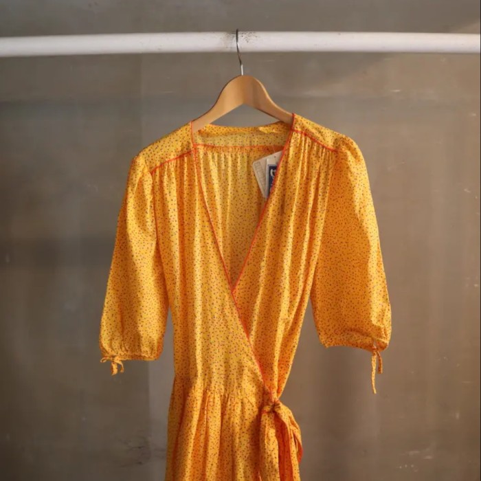 Betty Barclay yellow one-piece | Vintage.City 古着屋、古着コーデ情報を発信