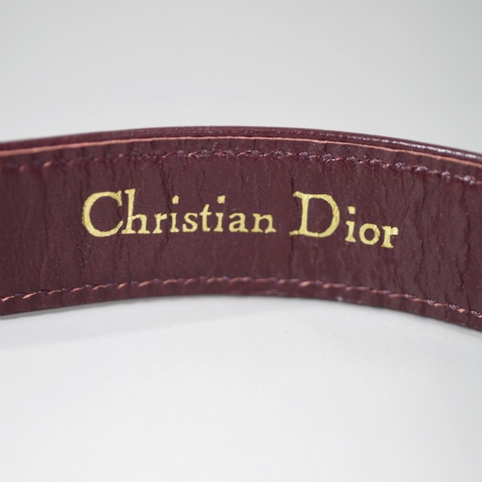 Old Dior　ロゴバックル レザーベルト（ボルドー） | Vintage.City 빈티지숍, 빈티지 코디 정보