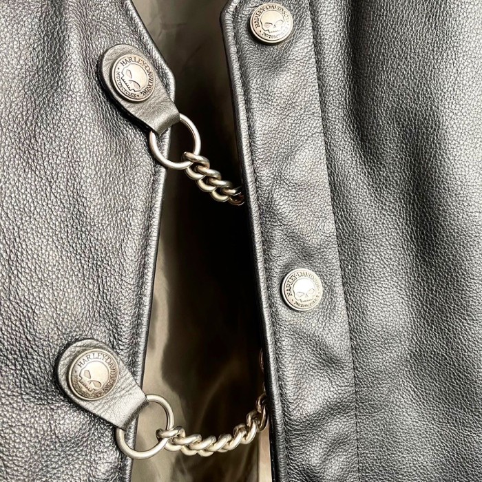 Harley-Davidson leather vest | Vintage.City 빈티지숍, 빈티지 코디 정보