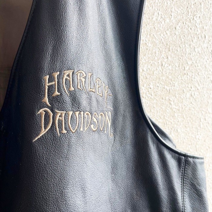 Harley-Davidson leather vest | Vintage.City 古着屋、古着コーデ情報を発信