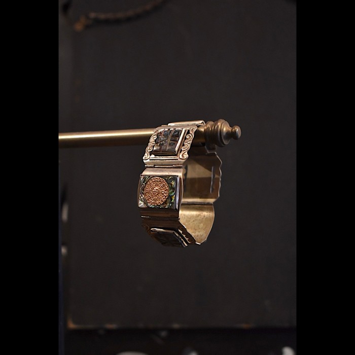 mexican 1960s sliver shell bracelet | Vintage.City 古着屋、古着コーデ情報を発信
