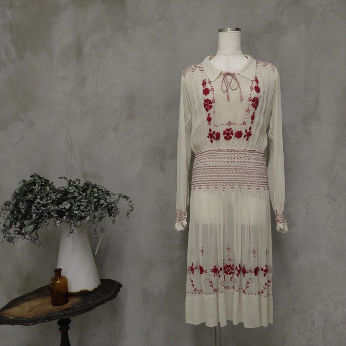 古着 20s ヴィンテージ peasant dress シースルーワンピース | Vintage.City 빈티지숍, 빈티지 코디 정보