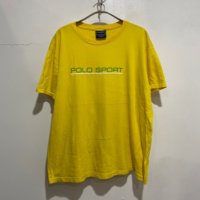 『送料無料』90s POLO SPORT ロゴTシャツ　ビビットイエロー　L | Vintage.City 빈티지숍, 빈티지 코디 정보