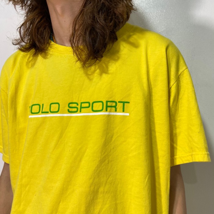 『送料無料』90s POLO SPORT ロゴTシャツ　ビビットイエロー　L | Vintage.City 古着屋、古着コーデ情報を発信