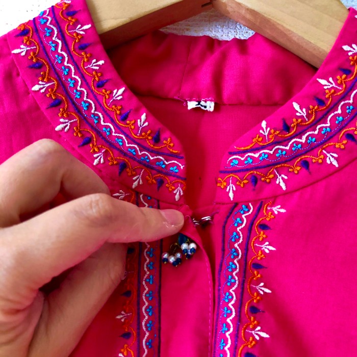 vintage pink bijou embroidery one-piece | Vintage.City Vintage Shops, Vintage Fashion Trends