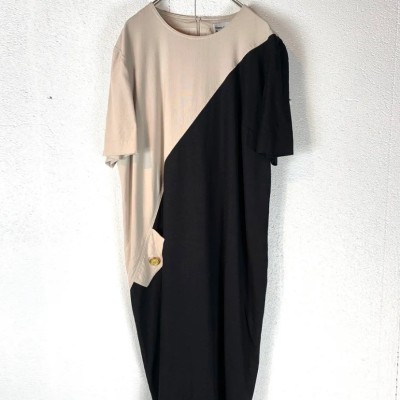 2tone switching semi-tight one-piece | Vintage.City 古着屋、古着コーデ情報を発信