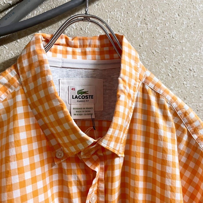 LACOSTE check shirt | Vintage.City 古着屋、古着コーデ情報を発信