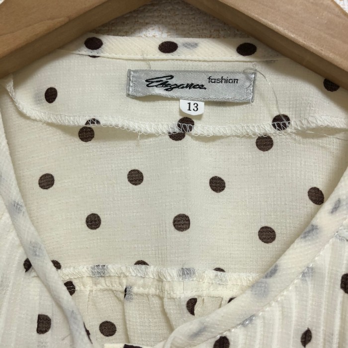 vitage brown dot blouse | Vintage.City 古着屋、古着コーデ情報を発信