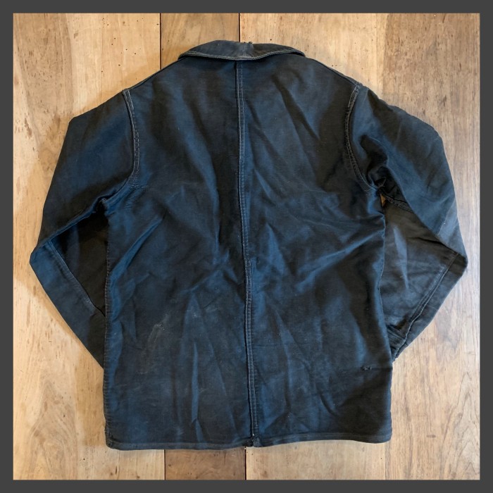 50’s Black moleskin work jacket | Vintage.City 빈티지숍, 빈티지 코디 정보