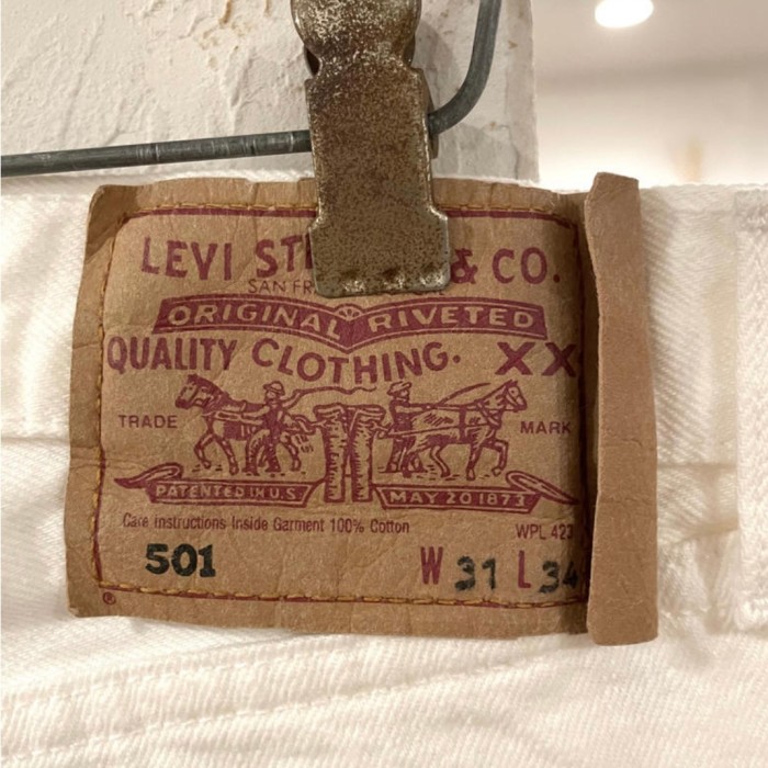 Levis 501 DEADSTOCK リーバイス ホワイトデニム UK製 | Vintage.City 古着屋、古着コーデ情報を発信