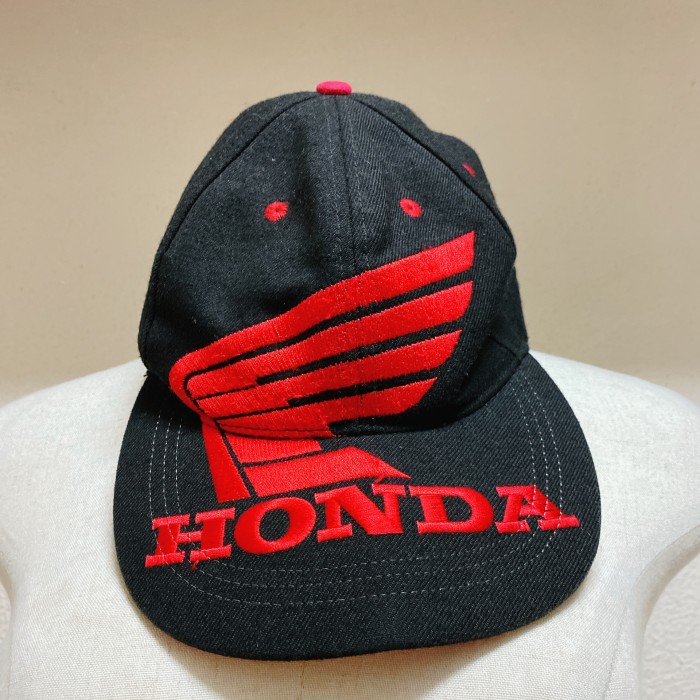 ホンダ キャップ 黒 赤 HONDA vintage cap used | Vintage.City