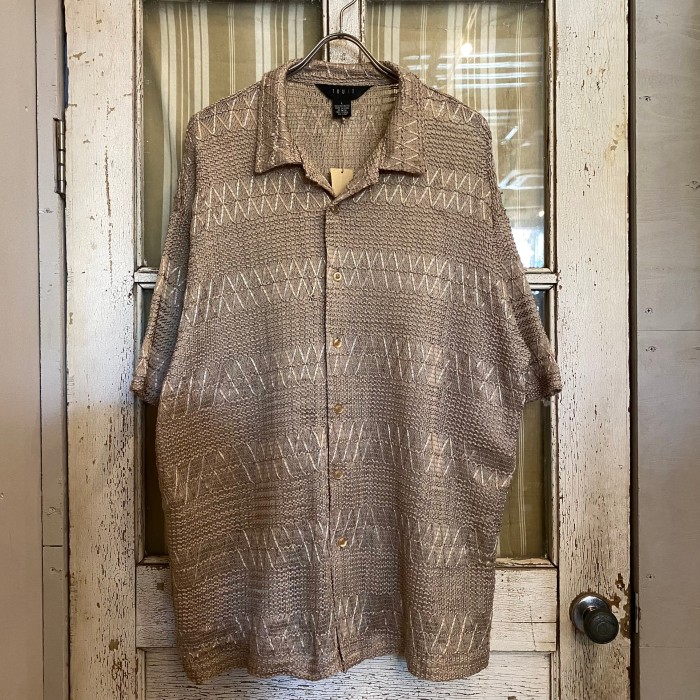 メッシュ　オープンカラーシャツ | Vintage.City 古着屋、古着コーデ情報を発信