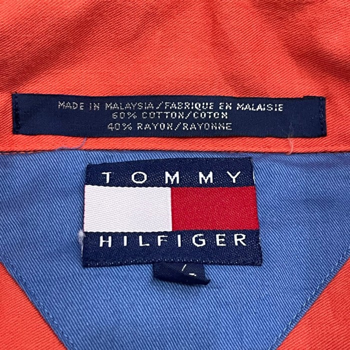 1990's Tommy Hilfiger open collar shirt | Vintage.City 빈티지숍, 빈티지 코디 정보