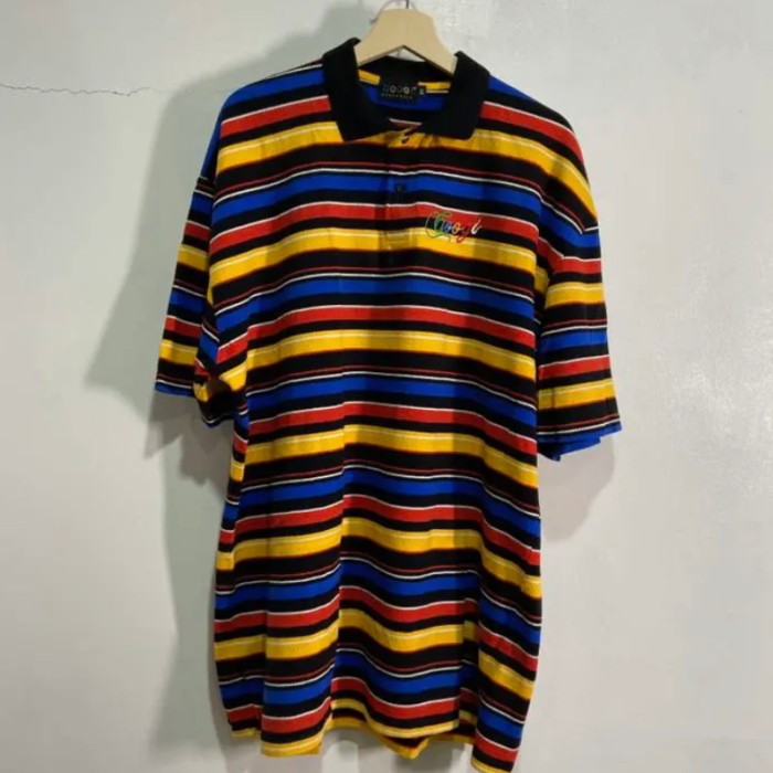 『送料無料』COOGI カラフルマルチボーダーポロシャツ　3XL | Vintage.City 古着屋、古着コーデ情報を発信