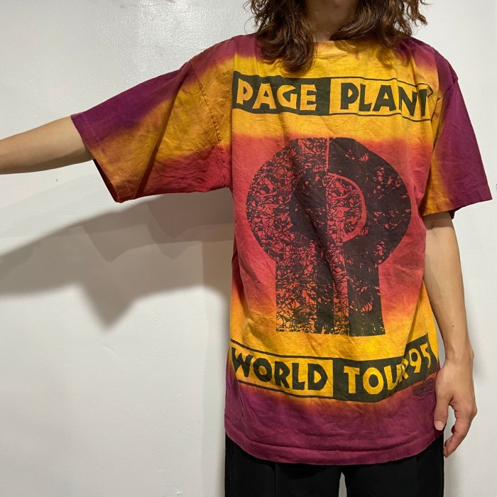 『送料無料』90s 95年ジミーペイジロバートプランツ　ワールドツアーTシャツ　 | Vintage.City 古着屋、古着コーデ情報を発信