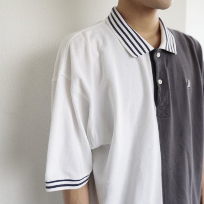 old fred perry half and half polo h/s | Vintage.City 빈티지숍, 빈티지 코디 정보
