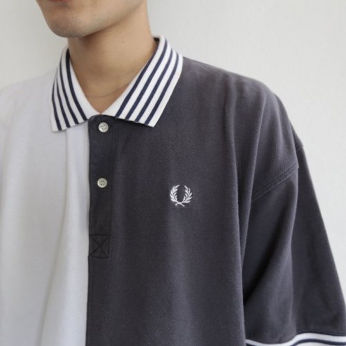 old fred perry half and half polo h/s | Vintage.City 빈티지숍, 빈티지 코디 정보
