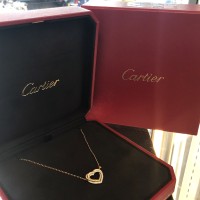 Cartier カルティエ ラブチャーム サテン紐ネックレス 750（K18YG