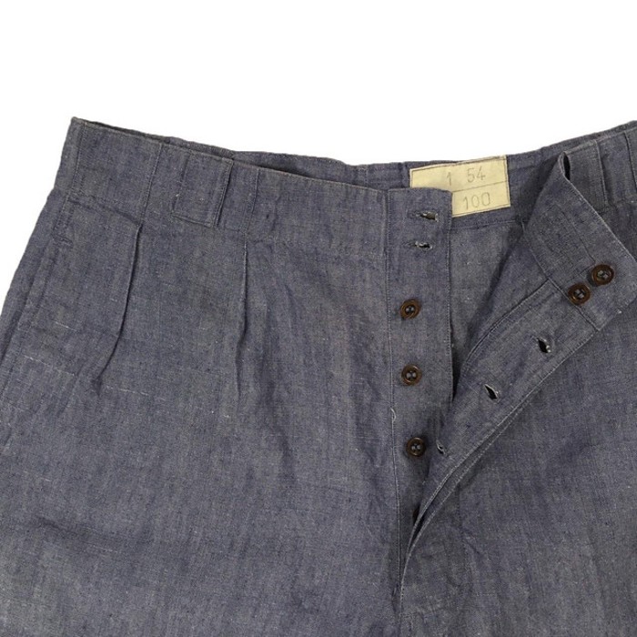 50's French navy sailor linen half pants | Vintage.City 빈티지숍, 빈티지 코디 정보