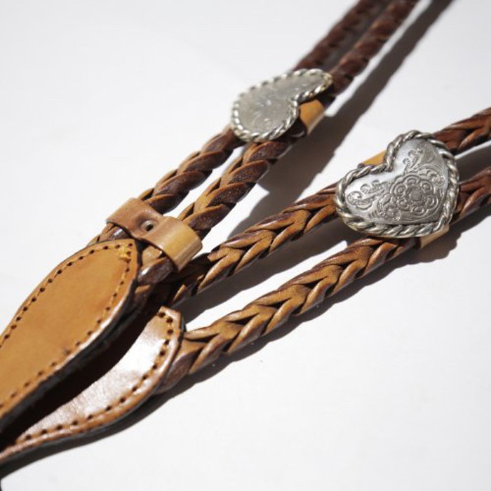 vintage love metal braid leather belt | Vintage.City 빈티지숍, 빈티지 코디 정보