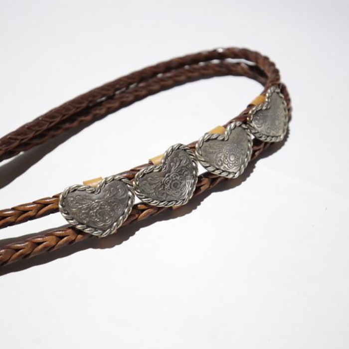 vintage love metal braid leather belt | Vintage.City 古着屋、古着コーデ情報を発信