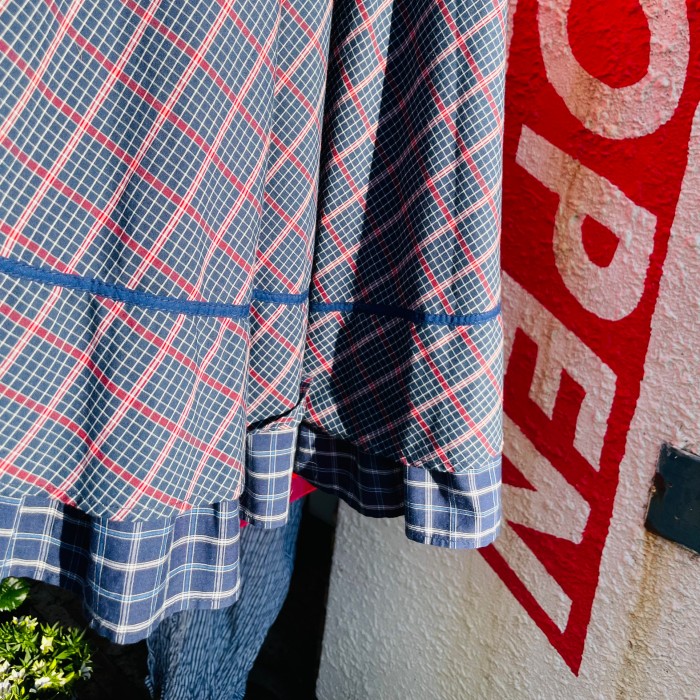 チェック×チェックのロングスカート | Vintage.City 古着屋、古着コーデ情報を発信
