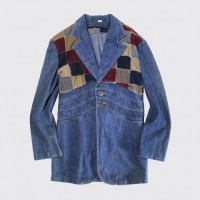 vintage patchwork denim tailored jacket | Vintage.City 古着屋、古着コーデ情報を発信