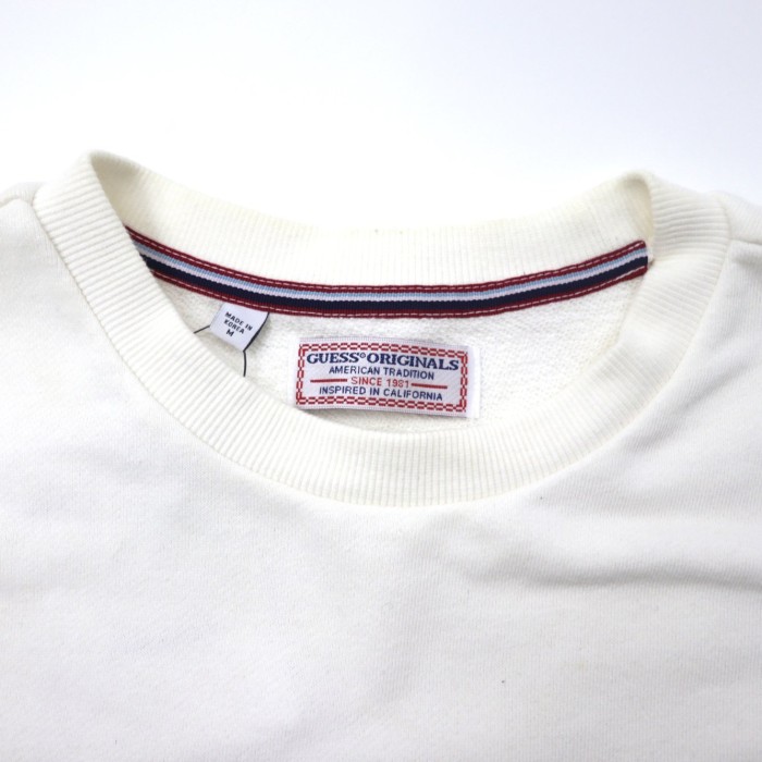 GUESS クルーネックスウェット M ホワイト ロゴプリント | Vintage.City 古着屋、古着コーデ情報を発信