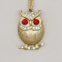 1960's Golden Owl Necklace | Vintage.City 古着屋、古着コーデ情報を発信