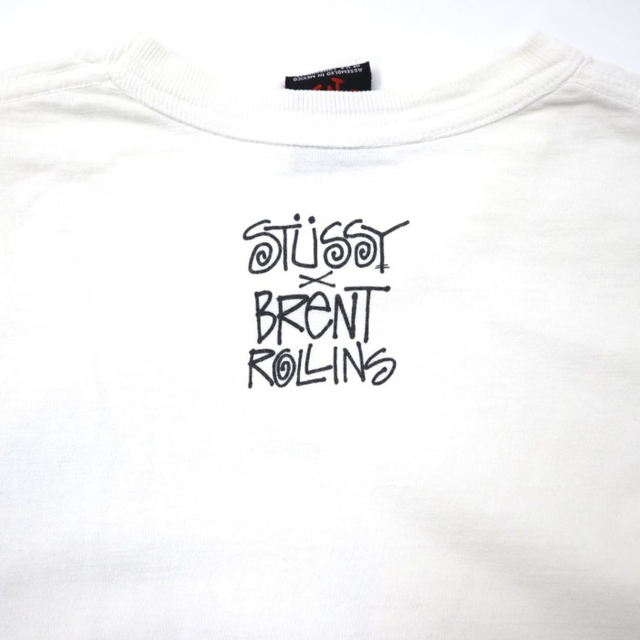 stussy ロングスリーブTシャツ M ホワイト BRENT ROLLINS | Vintage.City