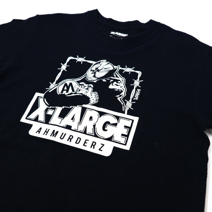 X-LARGE × AH MURDERZ クルーネックロゴTシャツ S ブラック | Vintage.City