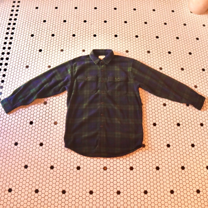 L.L. Bean Green tartan check shirt | Vintage.City 古着屋、古着コーデ情報を発信