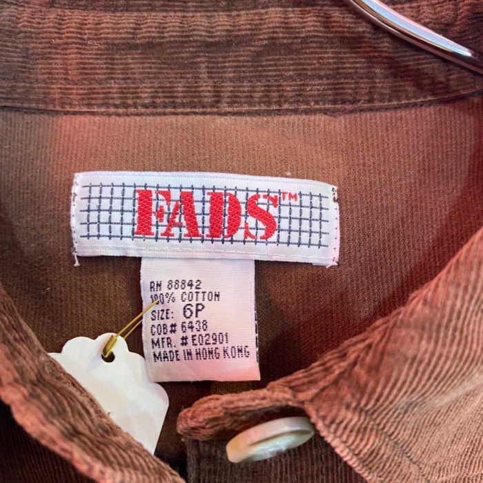 90s FADS corduroy shirt one-piece | Vintage.City 古着屋、古着コーデ情報を発信