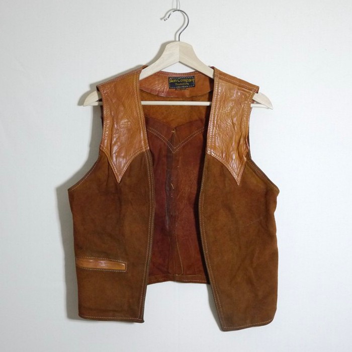 Skin Company Leather vest | Vintage.City 古着屋、古着コーデ情報を発信