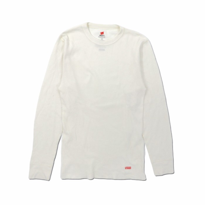 Supreme × Hanes サーマルロングスリーブTシャツ M ホワイト | Vintage