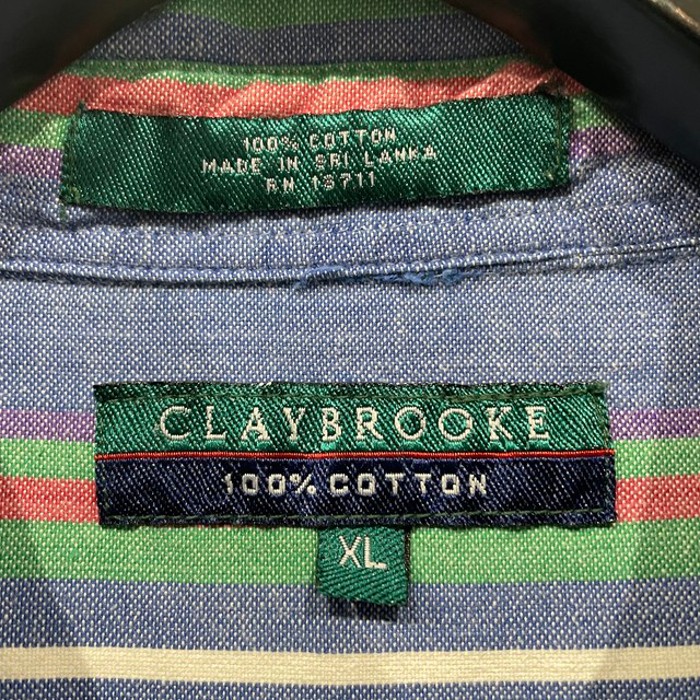 【CLAY BROOKE】マルチカラーストライプシャツ 長袖シャツボタンダウン | Vintage.City 古着屋、古着コーデ情報を発信