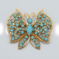 1960's Butterfly brooch/Turquoise color | Vintage.City 古着屋、古着コーデ情報を発信