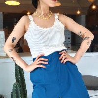 White Knit camisole | Vintage.City 古着屋、古着コーデ情報を発信