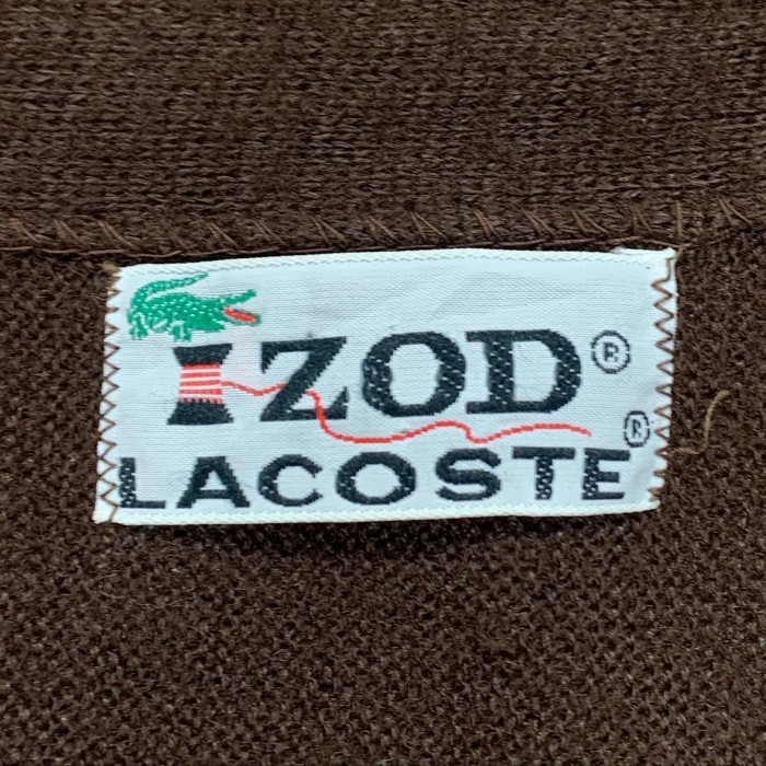 70'S IZOD LACOSTE Vネック カーディガン ブラウン USA製 | Vintage.City 古着屋、古着コーデ情報を発信