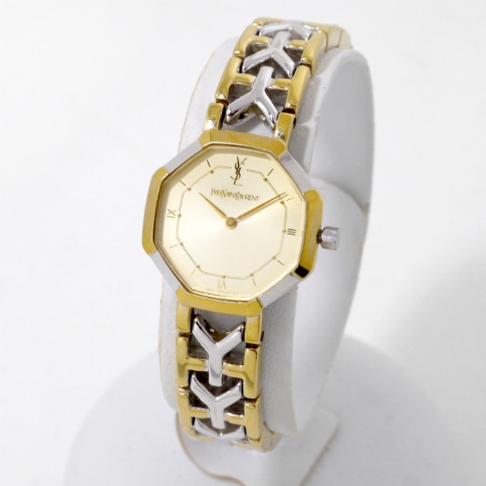 YVES SAINT LAURENT オクタゴンフェイスYブレス腕時計（シルバー | Vintage.City 古着屋、古着コーデ情報を発信