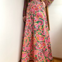 playful color paisley wrap skirt | Vintage.City 빈티지숍, 빈티지 코디 정보
