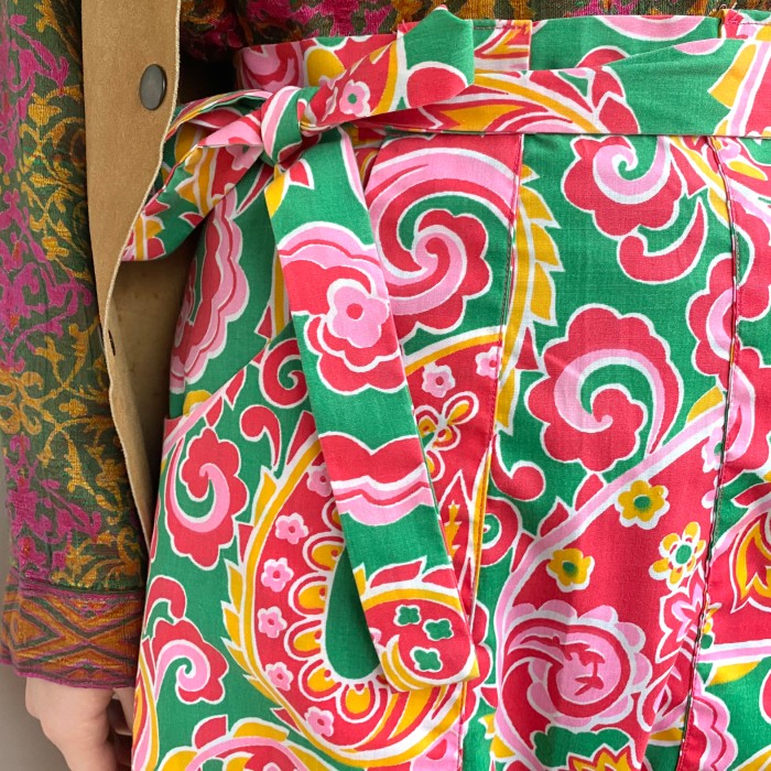 playful color paisley wrap skirt | Vintage.City 古着屋、古着コーデ情報を発信